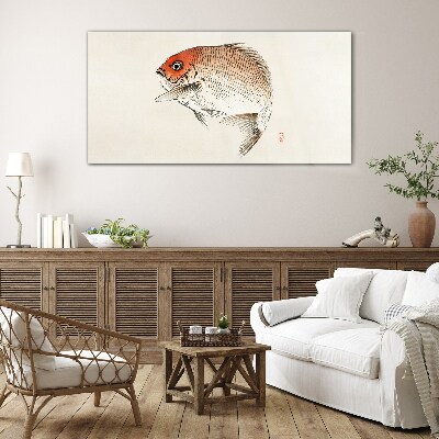 Fish in delicate shades Glass Wall Art