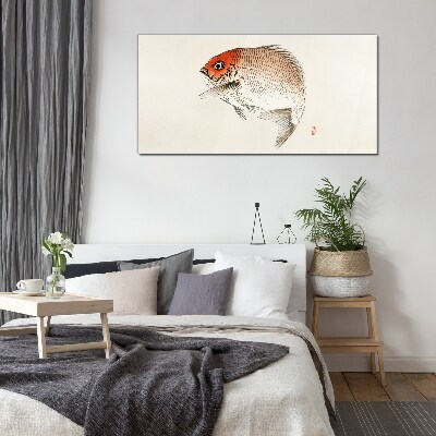 Fish in delicate shades Glass Wall Art