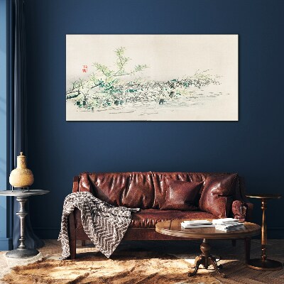 The peace of nature in delicate colors Glass Wall Art