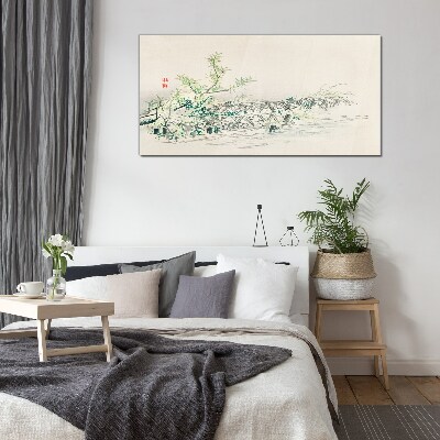 The peace of nature in delicate colors Glass Wall Art