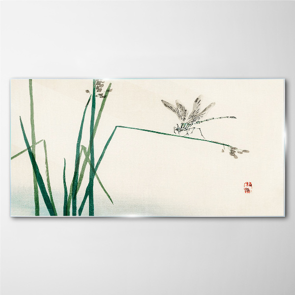 The delicacy of nature with a butterfly Glass Wall Art