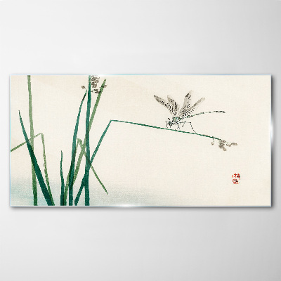 The delicacy of nature with a butterfly Glass Wall Art