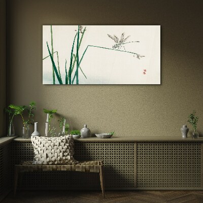 Branch insect Glass Wall Art