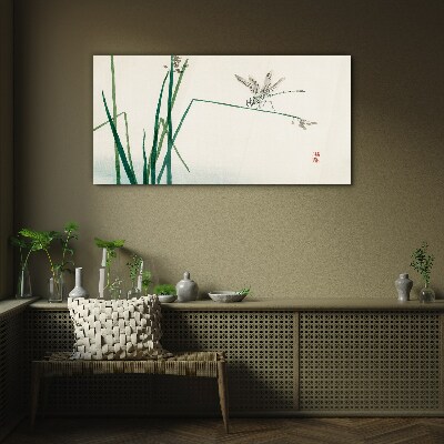 The delicacy of nature with a butterfly Glass Wall Art