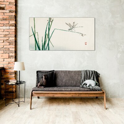 The delicacy of nature with a butterfly Glass Wall Art