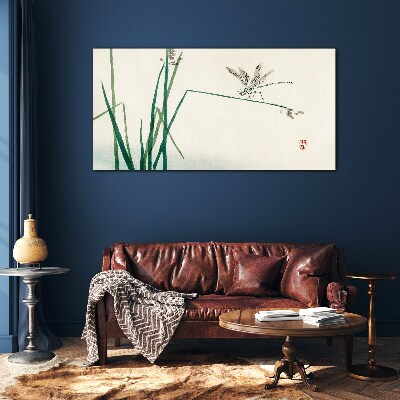 The delicacy of nature with a butterfly Glass Wall Art
