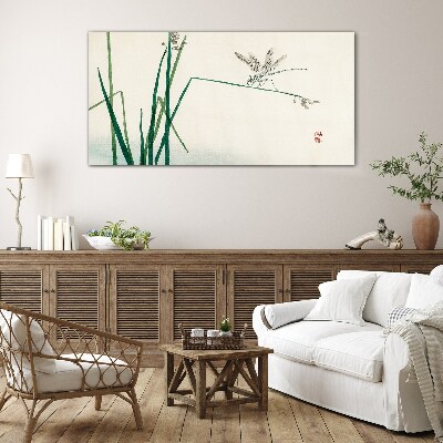 The delicacy of nature with a butterfly Glass Wall Art