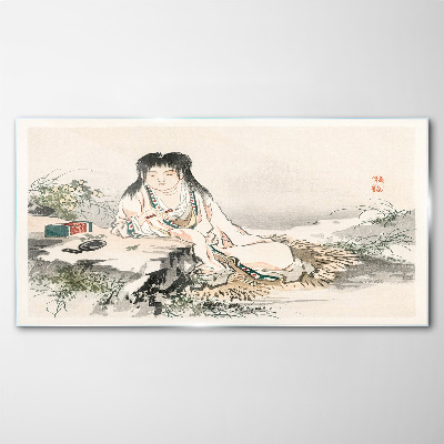 Peace by the river Glass Wall Art