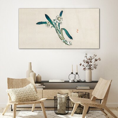 Flowers in the wind Glass Wall Art