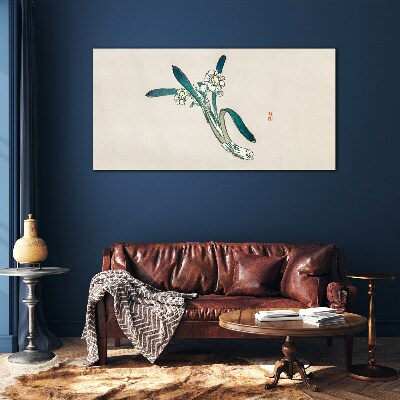 Flowers in the wind Glass Wall Art