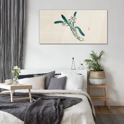 Flowers in the wind Glass Wall Art