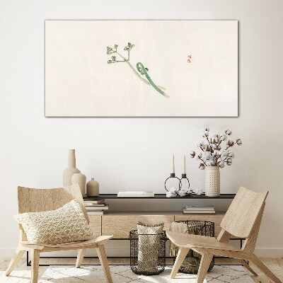 Branch flower Glass Wall Art