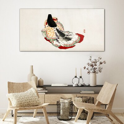 Floral beauty in traditional style Glass Wall Art
