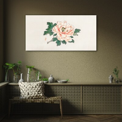 Floral beauty in delicate shades Glass Wall Art