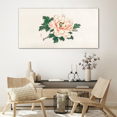 Floral beauty in delicate shades Glass Wall Art
