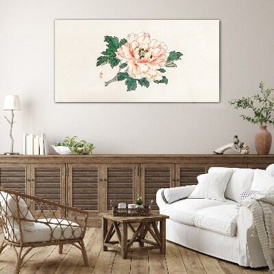 Floral beauty in delicate shades Glass Wall Art