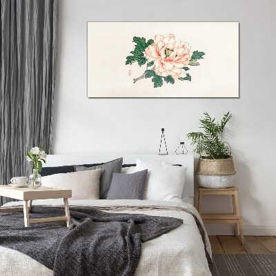 Floral beauty in delicate shades Glass Wall Art
