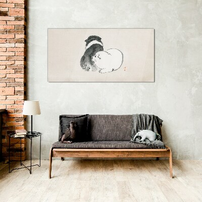 The friendly look of dogs Glass Wall Art