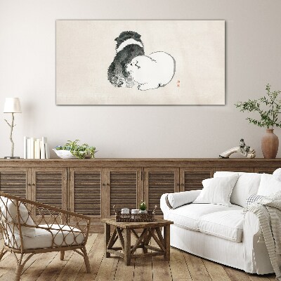 The friendly look of dogs Glass Wall Art