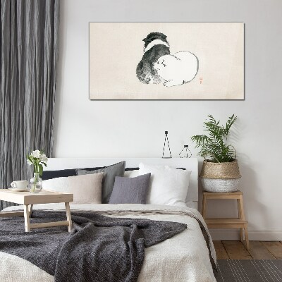 The friendly look of dogs Glass Wall Art