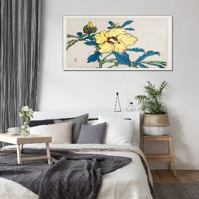 Japanese-style floral arrangement Glass Wall Art