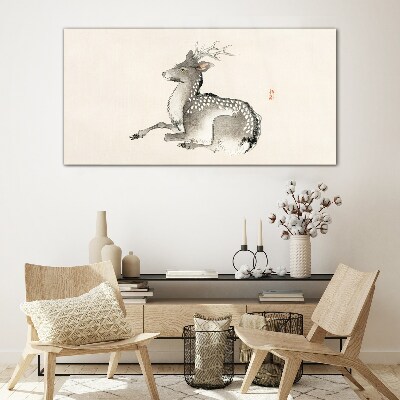 Animal deer Glass Wall Art