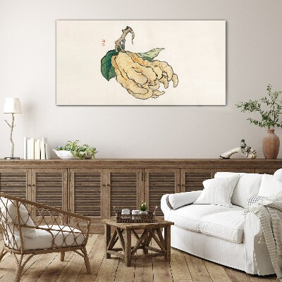 Lemon tree on white background Glass Wall Art