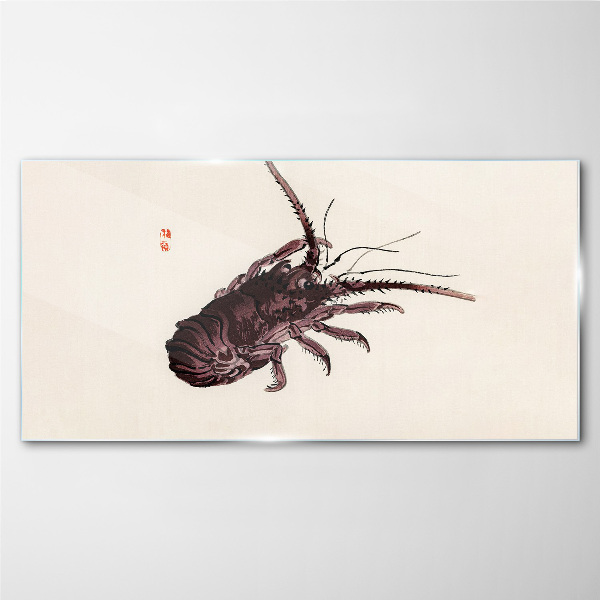 The elegance of shrimp Glass Wall Art
