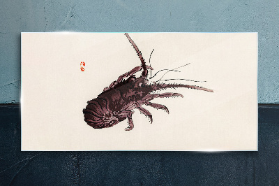 The elegance of shrimp Glass Wall Art