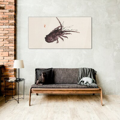 The elegance of shrimp Glass Wall Art
