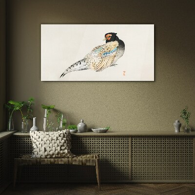 Pheasant in Elegant Plumage Glass Print