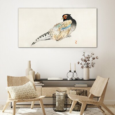 Pheasant in Elegant Plumage Glass Print
