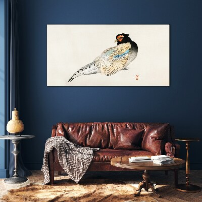 Pheasant in Elegant Plumage Glass Print