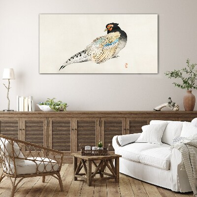 Pheasant in Elegant Plumage Glass Print