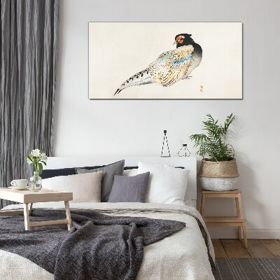 Pheasant in Elegant Plumage Glass Print