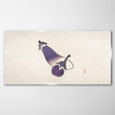 The elegance of vegetables in a minimalist style Glass Print