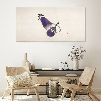 The elegance of vegetables in a minimalist style Glass Print