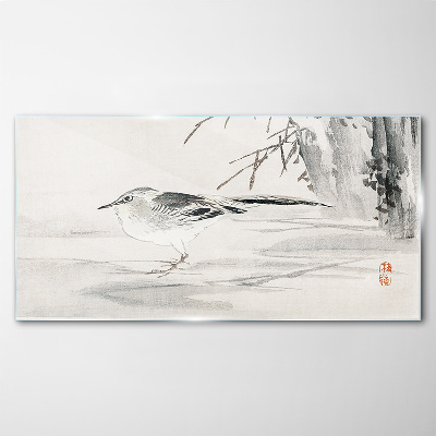 Winged peace over the water Glass Print