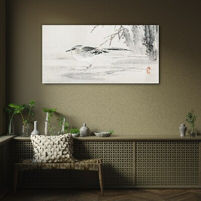 Winged peace over the water Glass Print