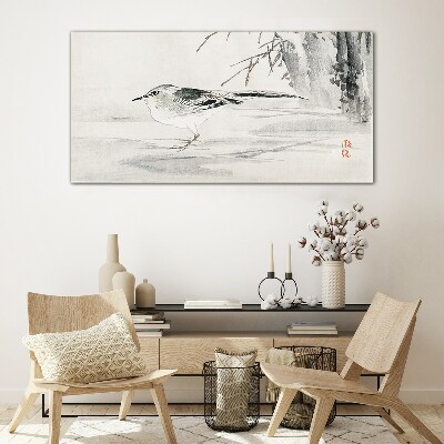 Winged peace over the water Glass Print