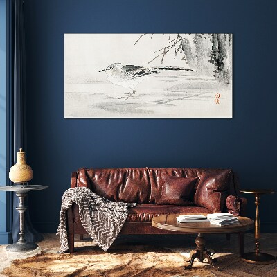 Winged peace over the water Glass Print