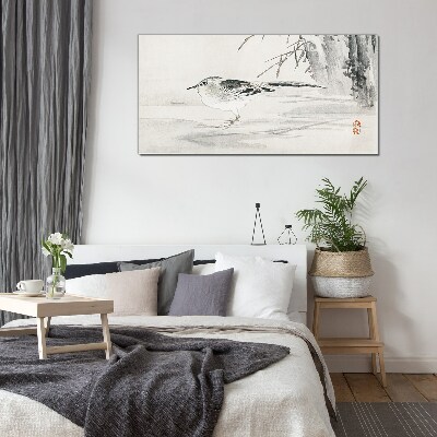 Winged peace over the water Glass Print