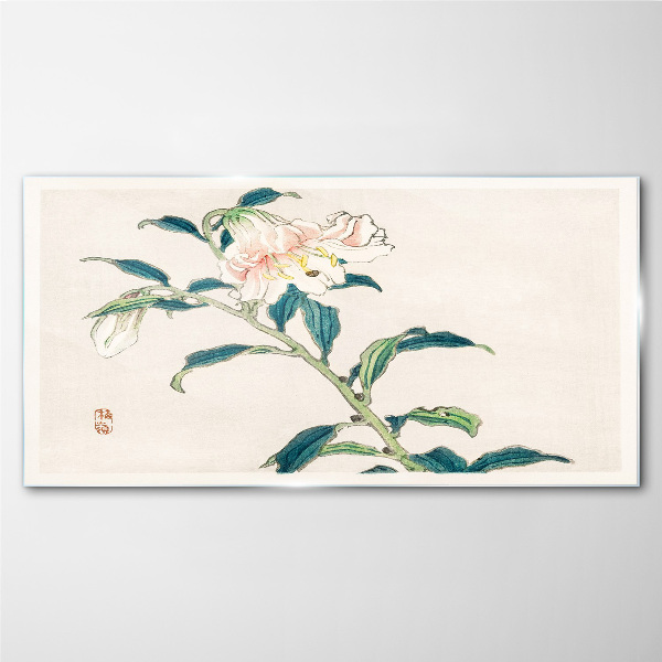 Floral elegance Glass Print