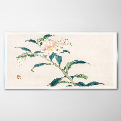 Floral elegance Glass Print