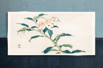 Floral elegance Glass Print