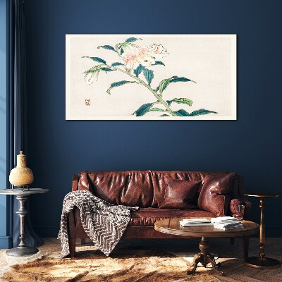 Floral elegance Glass Print