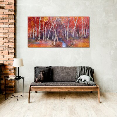 Abstract autumn nature Glass Wall Art