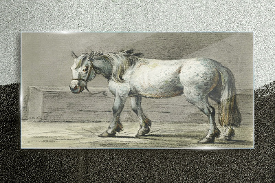 Animal horse jean bernard Glass Print