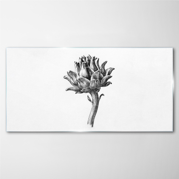 Floral elegance Glass Print