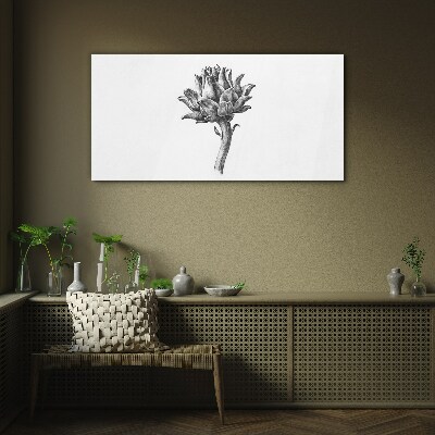 Floral elegance Glass Print